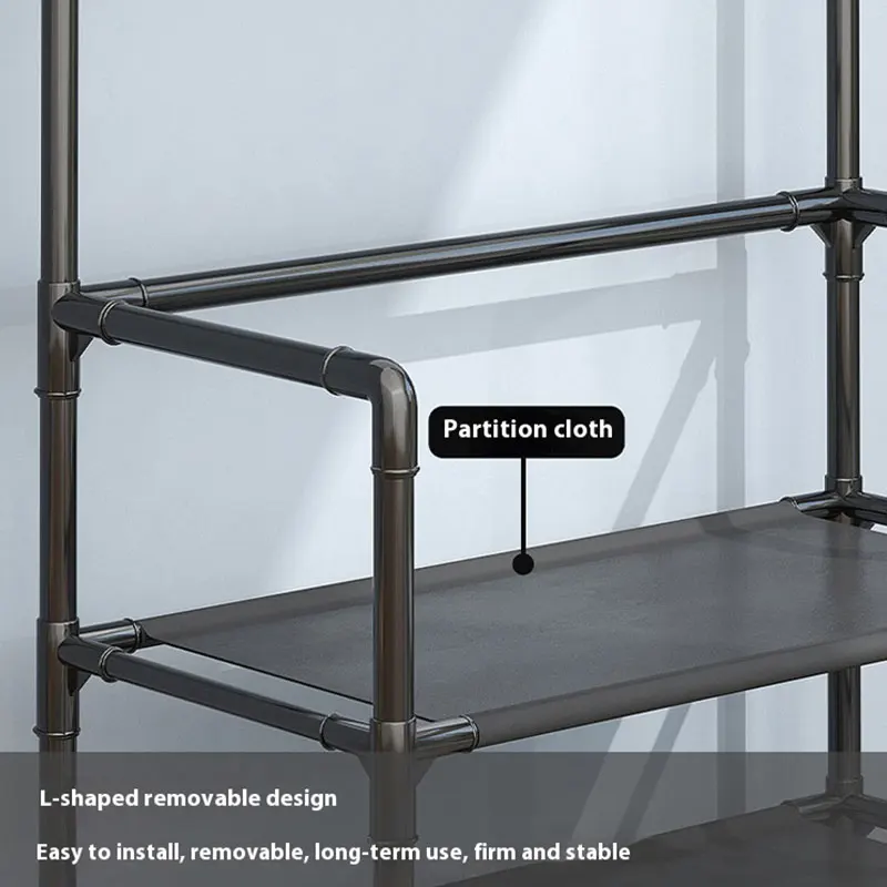 household shoe rack 5 layers modern shoe hanging storage stands shelf Organizer coat rack Shoes cloth hangers with Bedroom