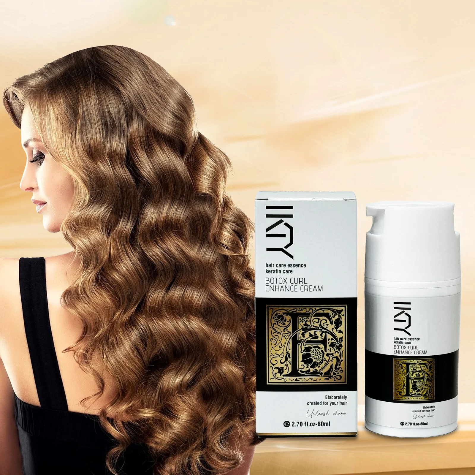 Curly Hair Cream Gel Lightweight Curl Defining Cream with Argan Oil, Anti-Frizz Styling Gel - For Wavy, Coily & Curly Hair