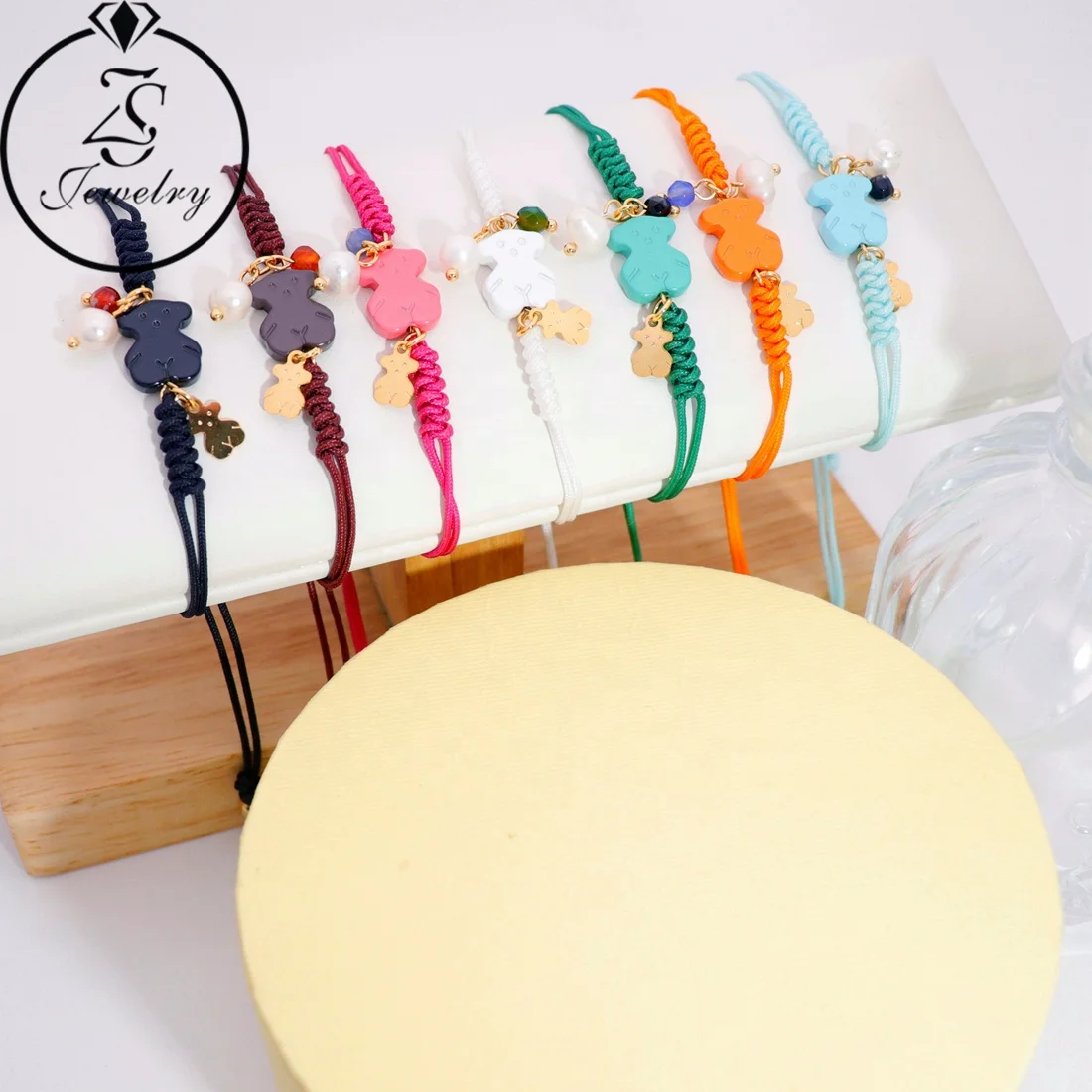 Handmade Rope String Braided Bracelet Stainless Steel Bracelet Multicolor Adjustable Girls Bracelet Custom Wholesale