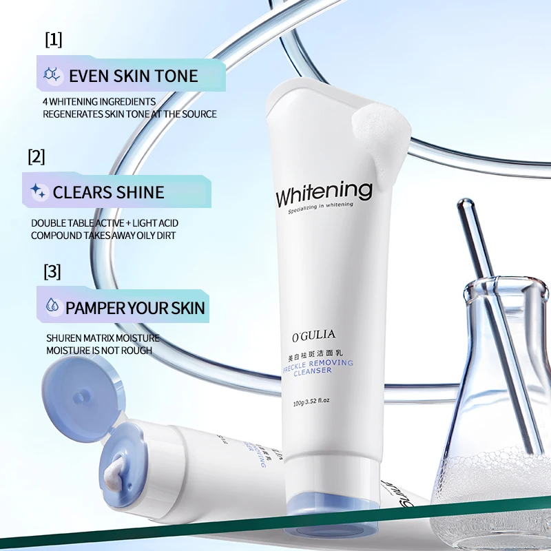 Private Label Nicotinamide Facial Cleanser Moisturizing Organic Amino Acid Foam Whitening Skin Care Products Face Wash