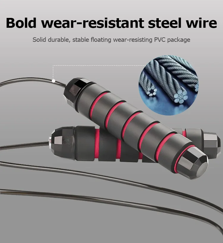 Gym Fitness Training Weight-Bearing Steel Wire Skipping Competition Racing Heavy Jump Ropes