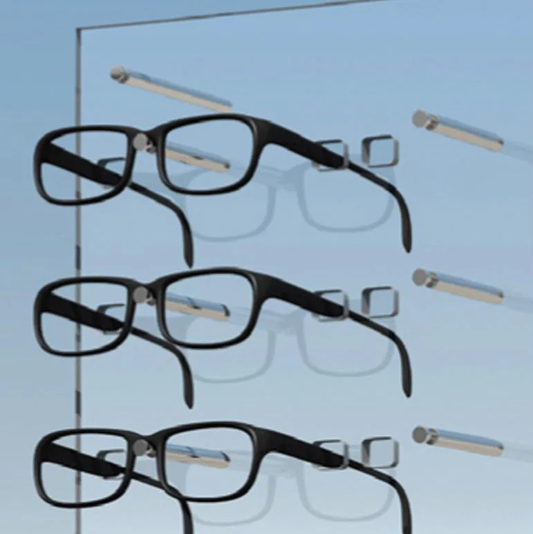 wall mounted sunglasses display rack