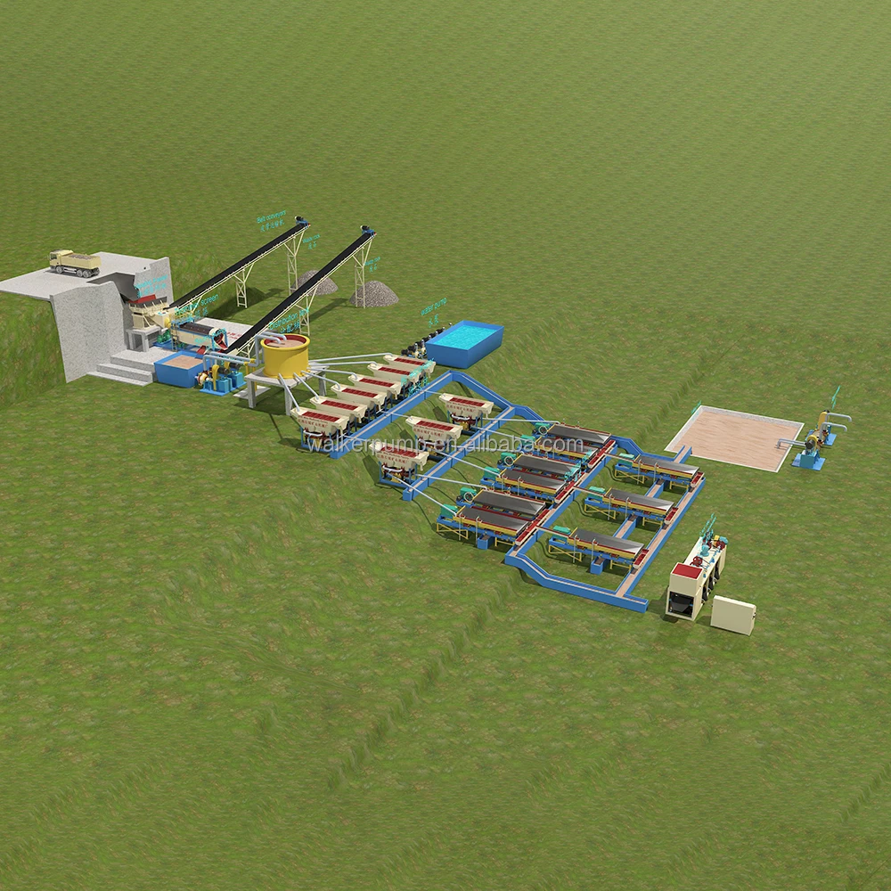 100TPH Ore Dressing Beneficiation Barite Crushing Processing Plant For Mining