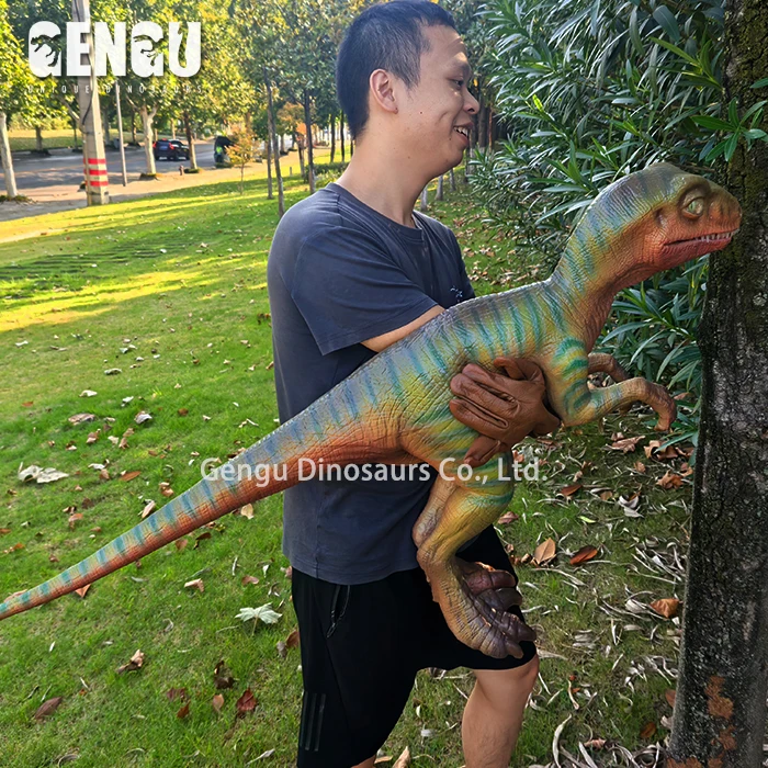 Animatronic Velociraptor Puppet 3D Baby Dinosaur Puppet Hand Control