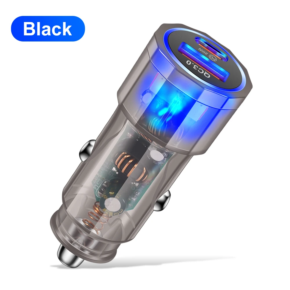 Top Seller 2 Port Fast Cargador Dual Type C Universal Laptop Charging Pd 38w Iphone Usb Car Charger