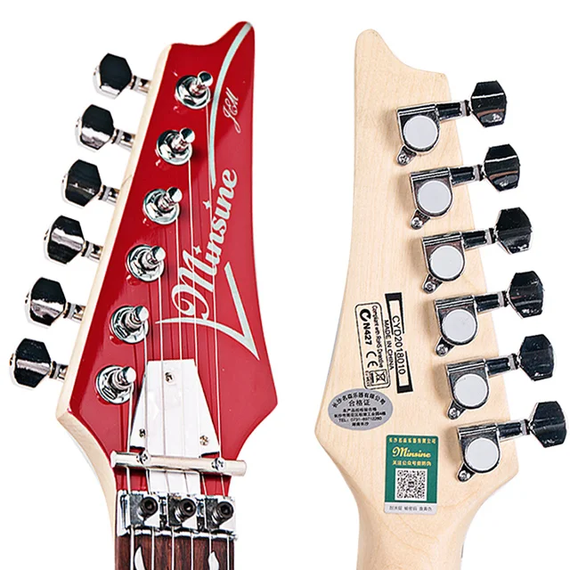 
Minsine Factory price & good quality Customized Service Wholesale Basswood Body Electric Guitar OEM guitar electric 