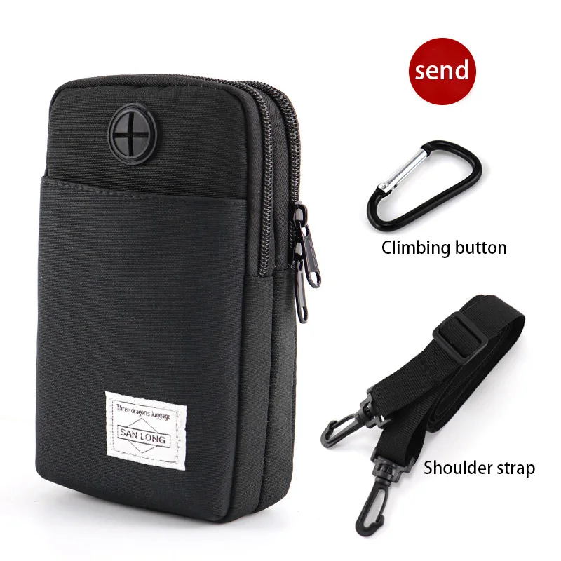 Anti static mobile phone bags Multi layered crossbody bag Leisure travel convenient sports bags