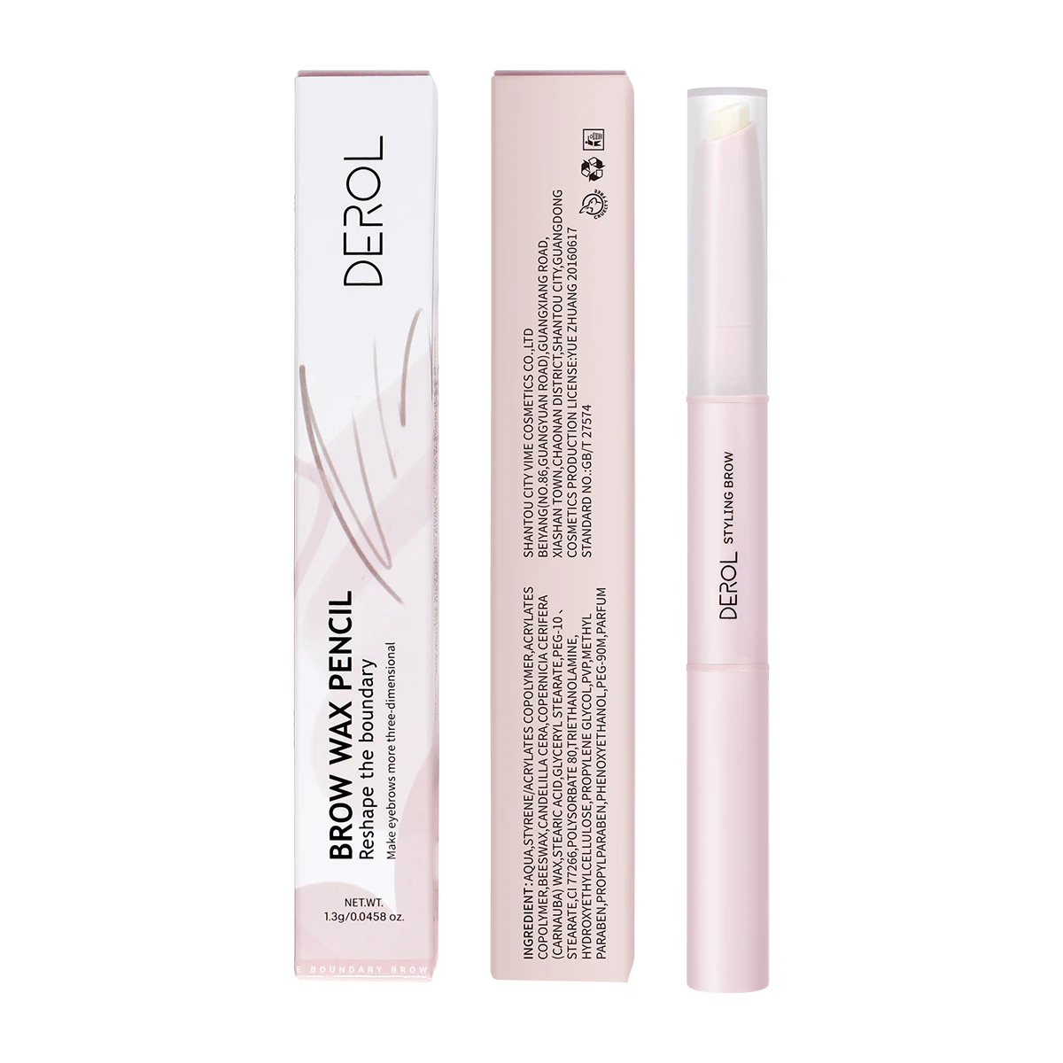 Vegan Hot Sale Natural Soap Brow Styling Wax Private Label Brow Wax Stick Wholesale Brow Soap Pen