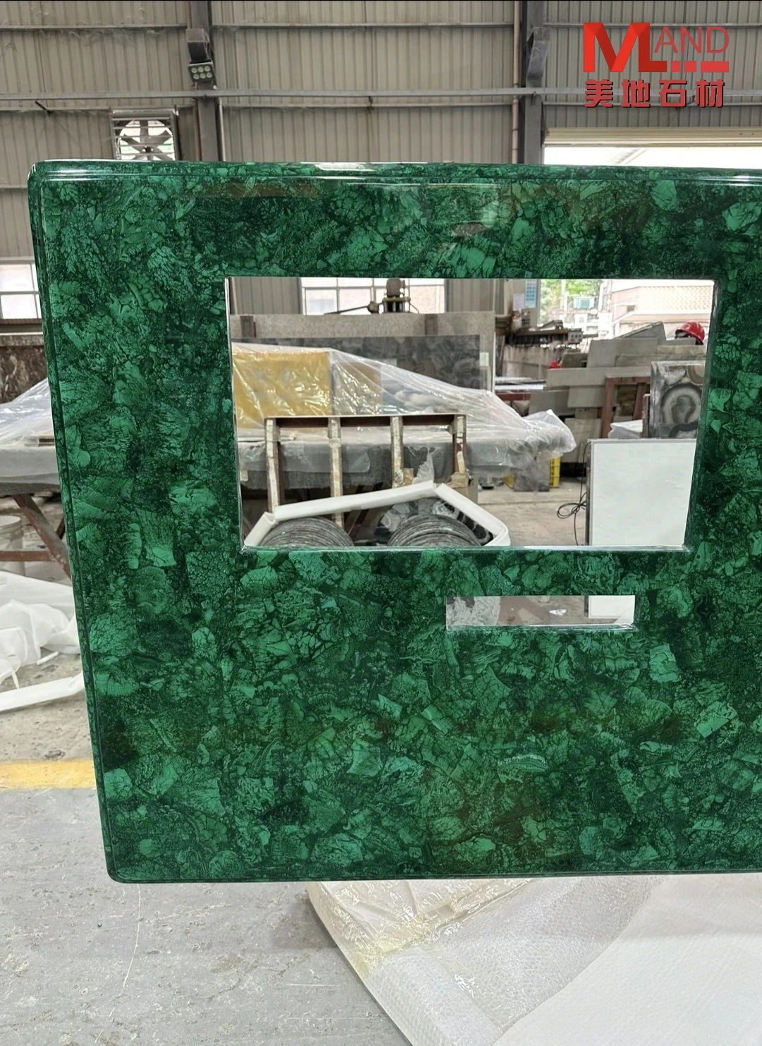 Factory direct sales customized emerald malachite furniture dining table wash basin conference table coffee table