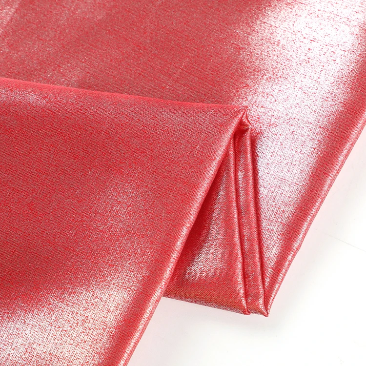 
Low price bright wholesale 78gsm custom printed 100% polyester satin fabric with foil for women dress 