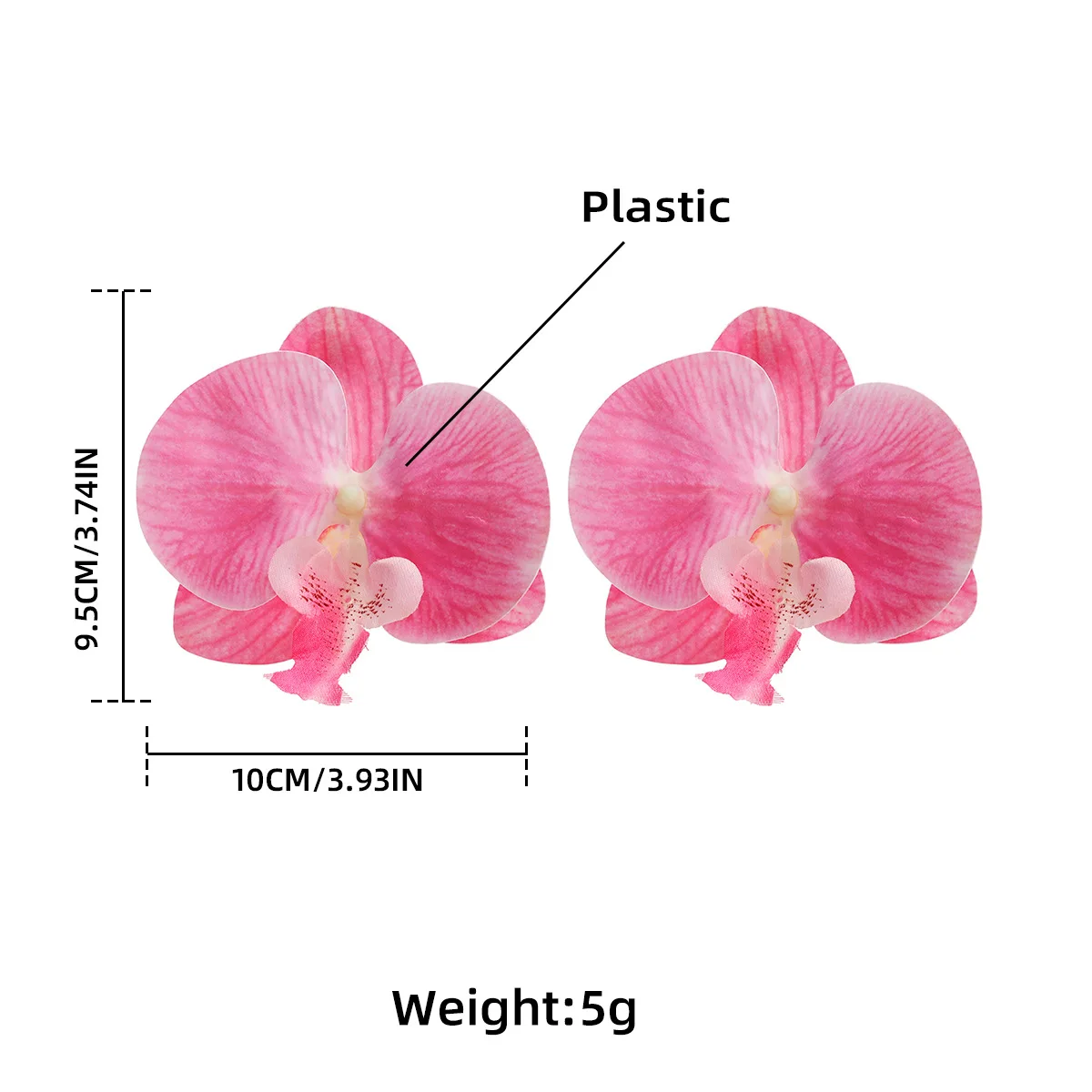 2024 Fashion Jewelry Women Wholesale Large Women Flower Punk Hip Hop Korean Earrings Big Butterfly Orchid Flower Earrings Women