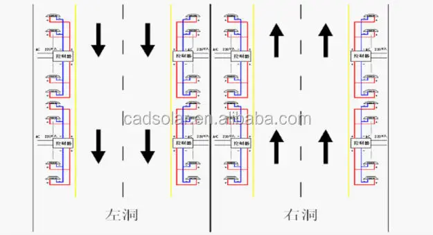 Roadway Safety Pavement Marker DC12v 24v Tunnel IP68 Cable LED Wired Road Marker Aluminium Road Stud
