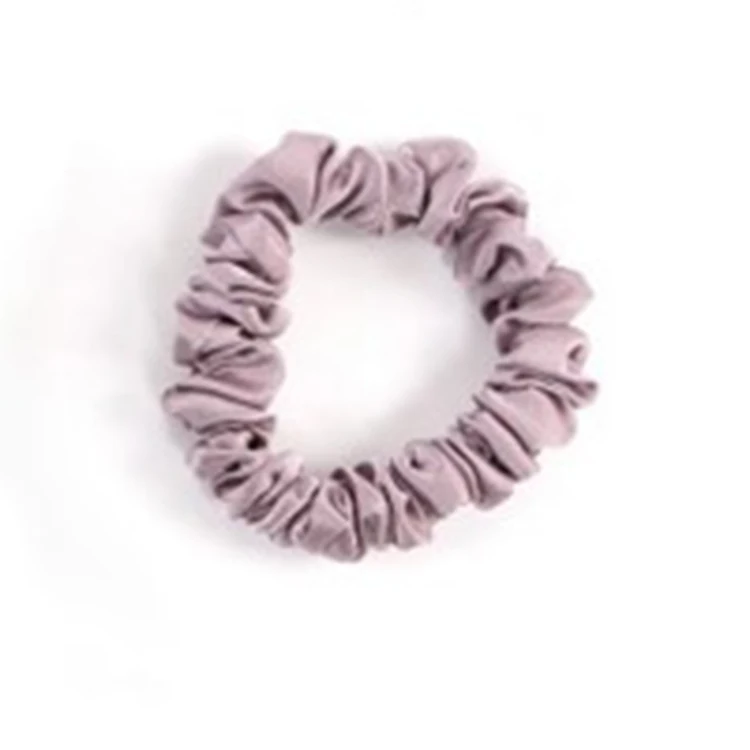 Hot Sale 100% Silk Large Puffy Silk Scrunchies Elastic Hair Ties For Girls