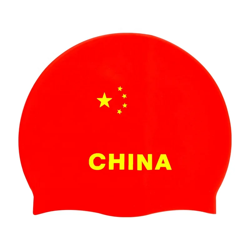 Wholesale Solid Color Flat Swimming Cap Elastic Turban Style Silicone Hat for Swim Pool & Seaside Water Sports