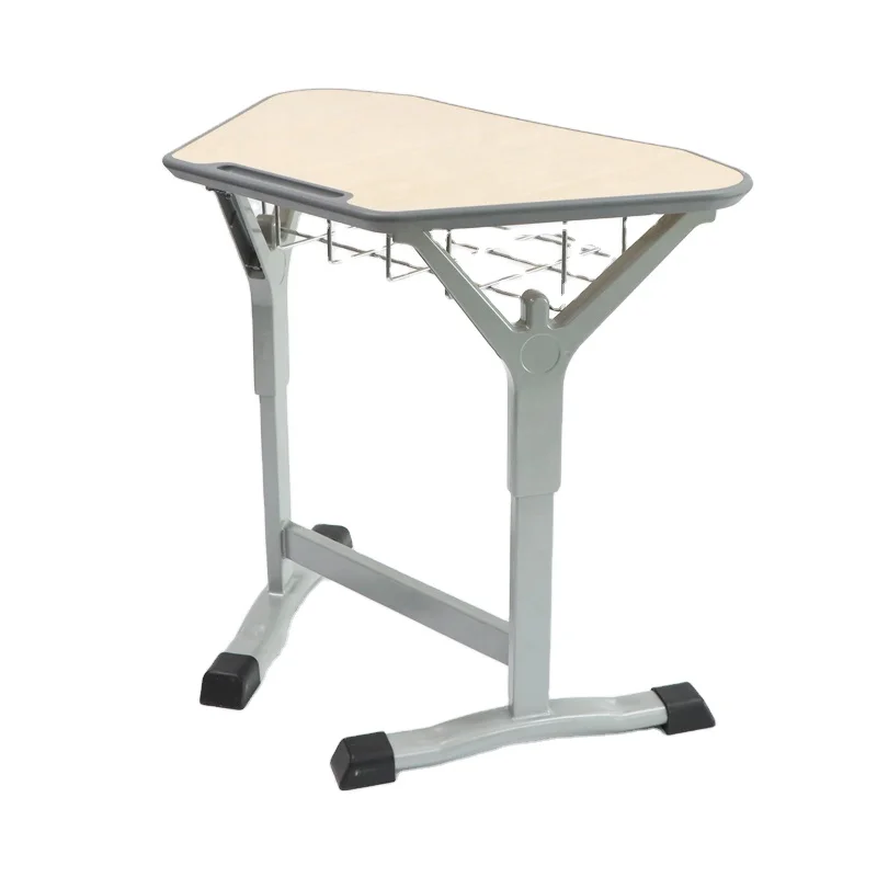 Трапециевидная верхняя литой кромкооблицовочный топ с алюминиевыми ножками студенческий стол для рисования для дома и школы