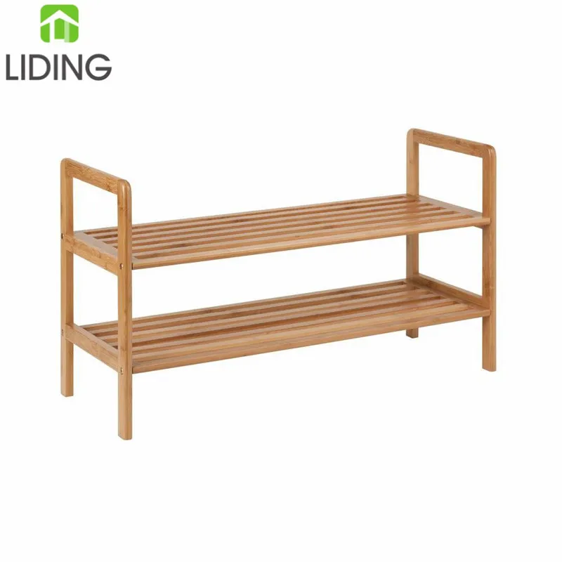 2 Tier Bamboo Shoe Rack Shoe Organizer