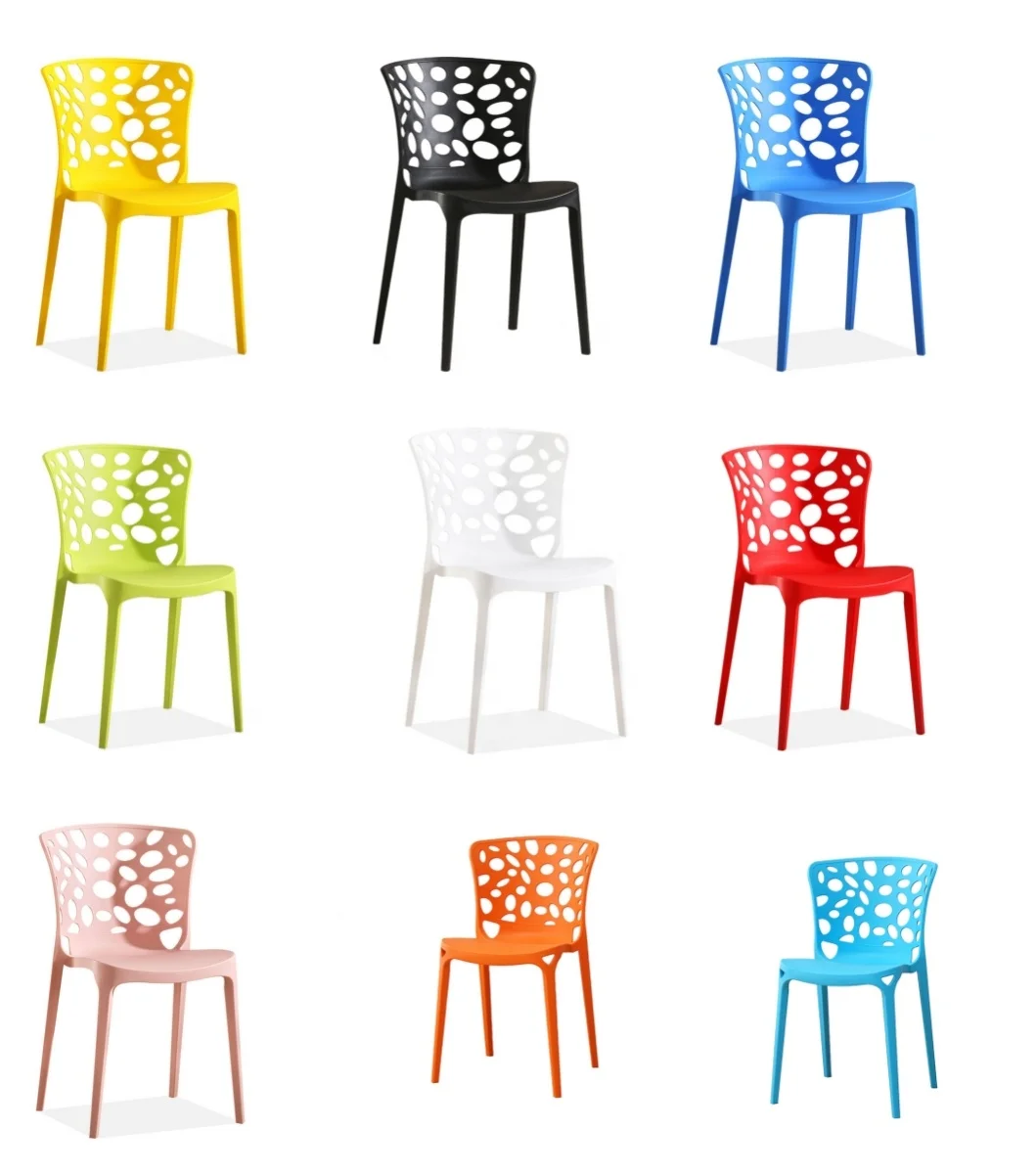 Hotel Garden Outdoor Furniture Colorful Cheap Price Overall Stackable Nordic Garden Chair Cafe Pp Chair Modern Plastic Chair