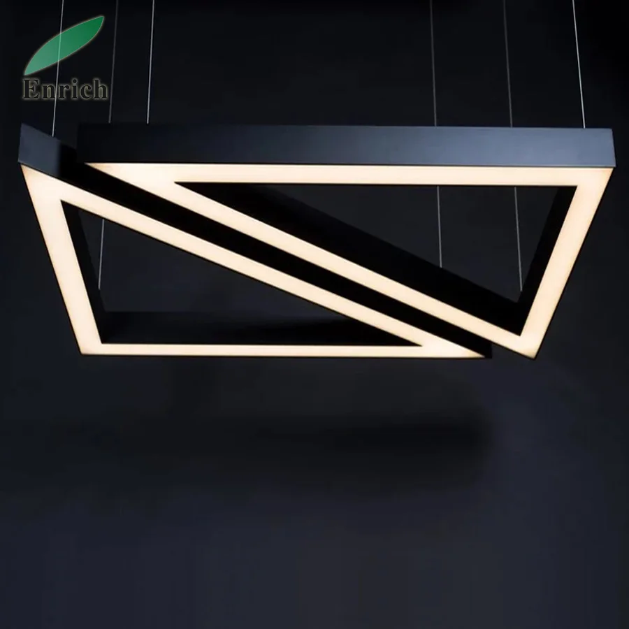 0-10V/DALI Dimming Suspended LED Linear Profile Light with Triangle Design for Commercial Lighting