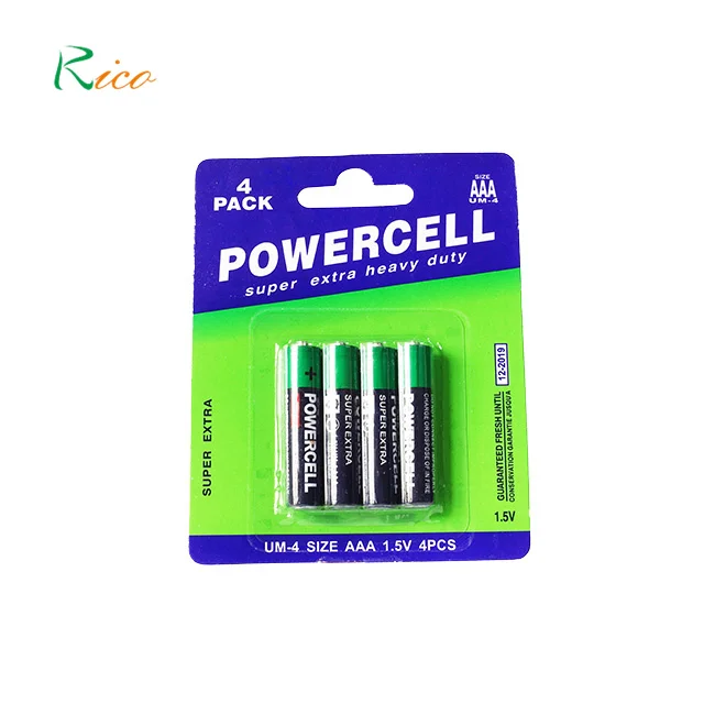 Powercell UM-4 Size 1 5v Dry Battery R03 U M4 AAA 1.5v Pencil Battery for Remote Control Toys Camera Heavy Duty Battery