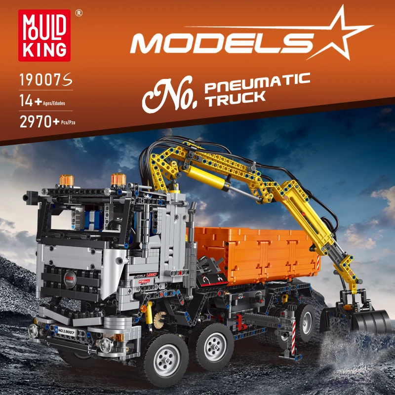Формовка KING 19007S технические строительные наборы детские игрушки подарок на день рождения приложение дистанционное управление блоки для грузовиков