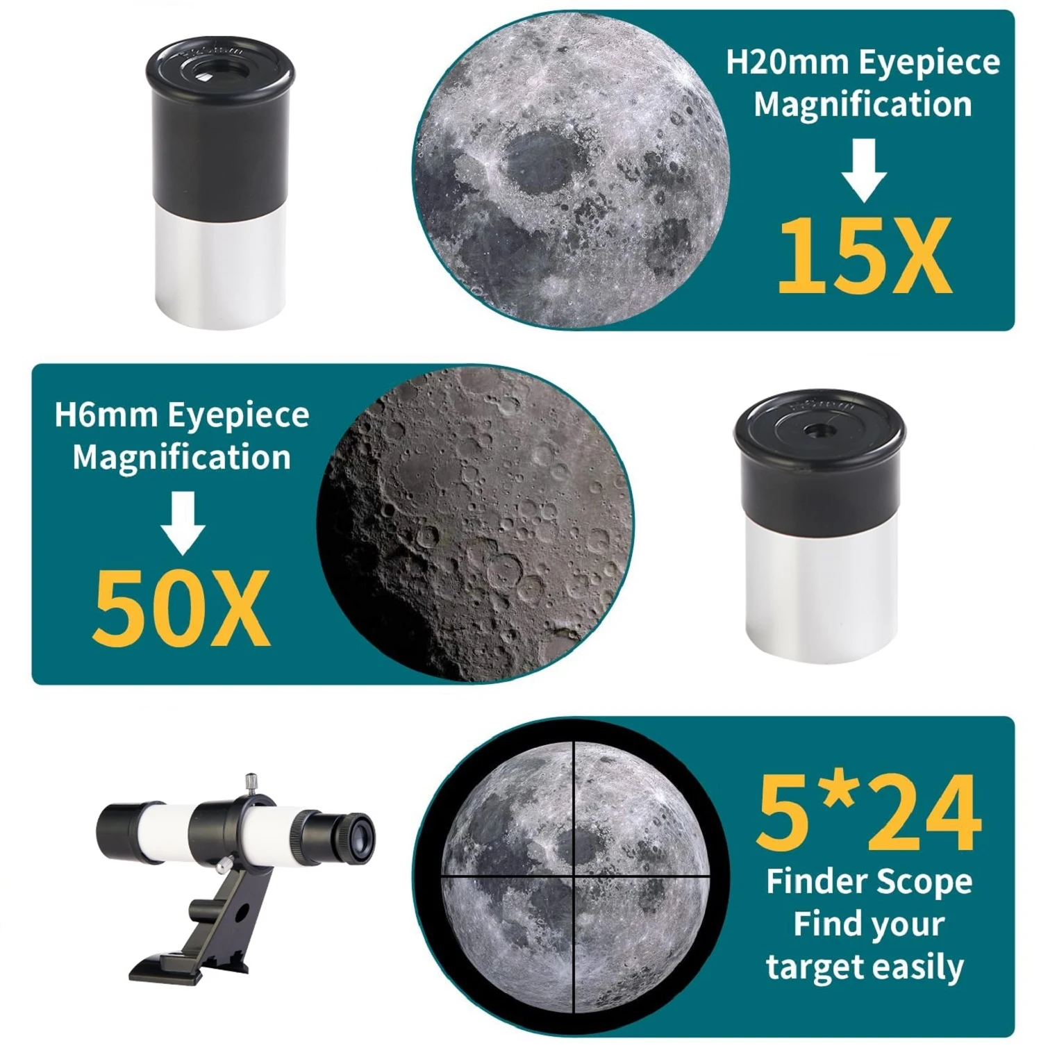 30070-d 150 X планетарные высококачественные окуляры лунный телескоп астрономический рефрактор для взрослых