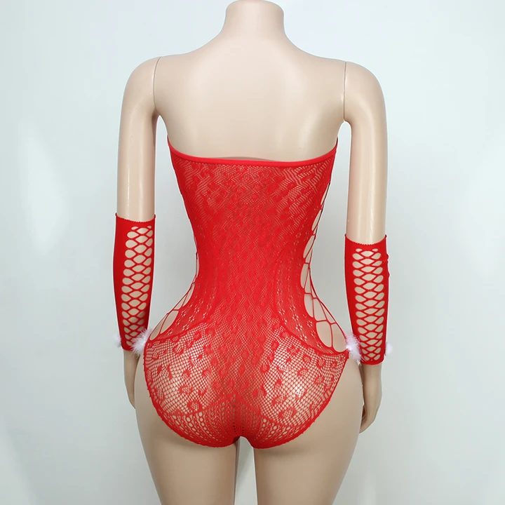 Strapless Hot Girl Club Stage White Plush Decoration Exotic Dance Wear