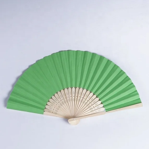 Custom Chinese Promotional Small Bamboo Fabric fan Folding Hand Held Paper Fans as Gift