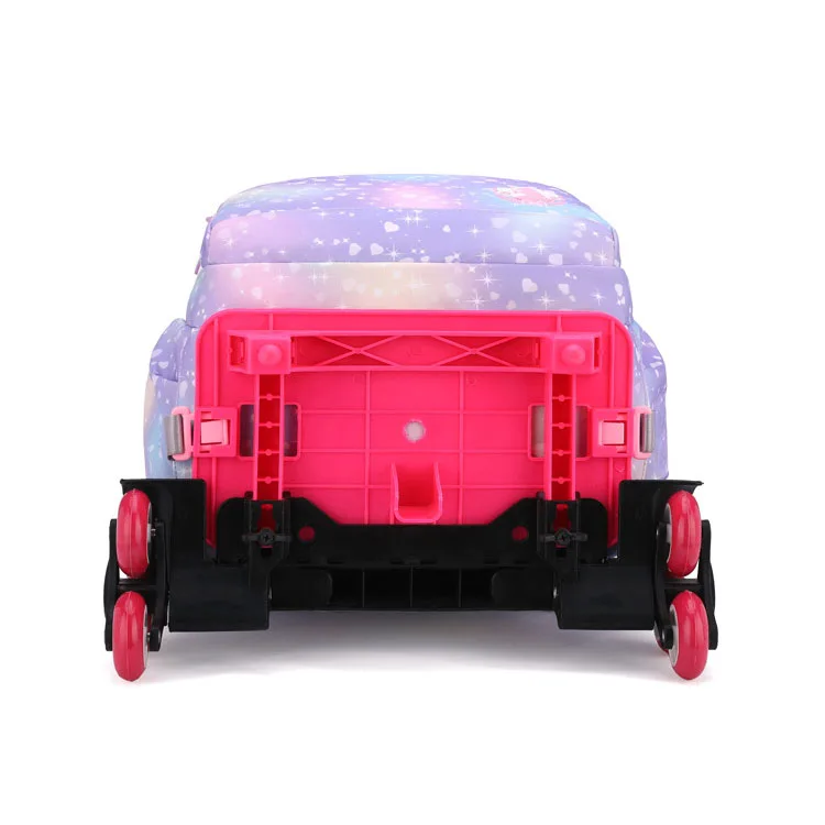 Trolley School Bag with Six Wheels Fashionable School Trolley Bag For Girls Easy Climb Stairs School Bag With Trolley