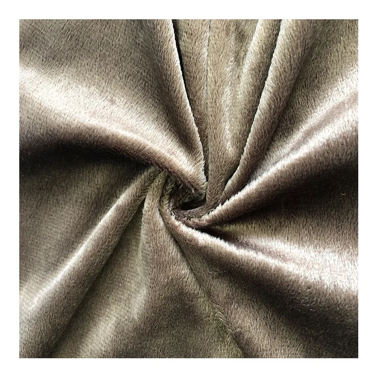 FDY Plain Brown Color Soft  Velvet Fabric Home Textile & Sofa Cover /Curtain Fabric