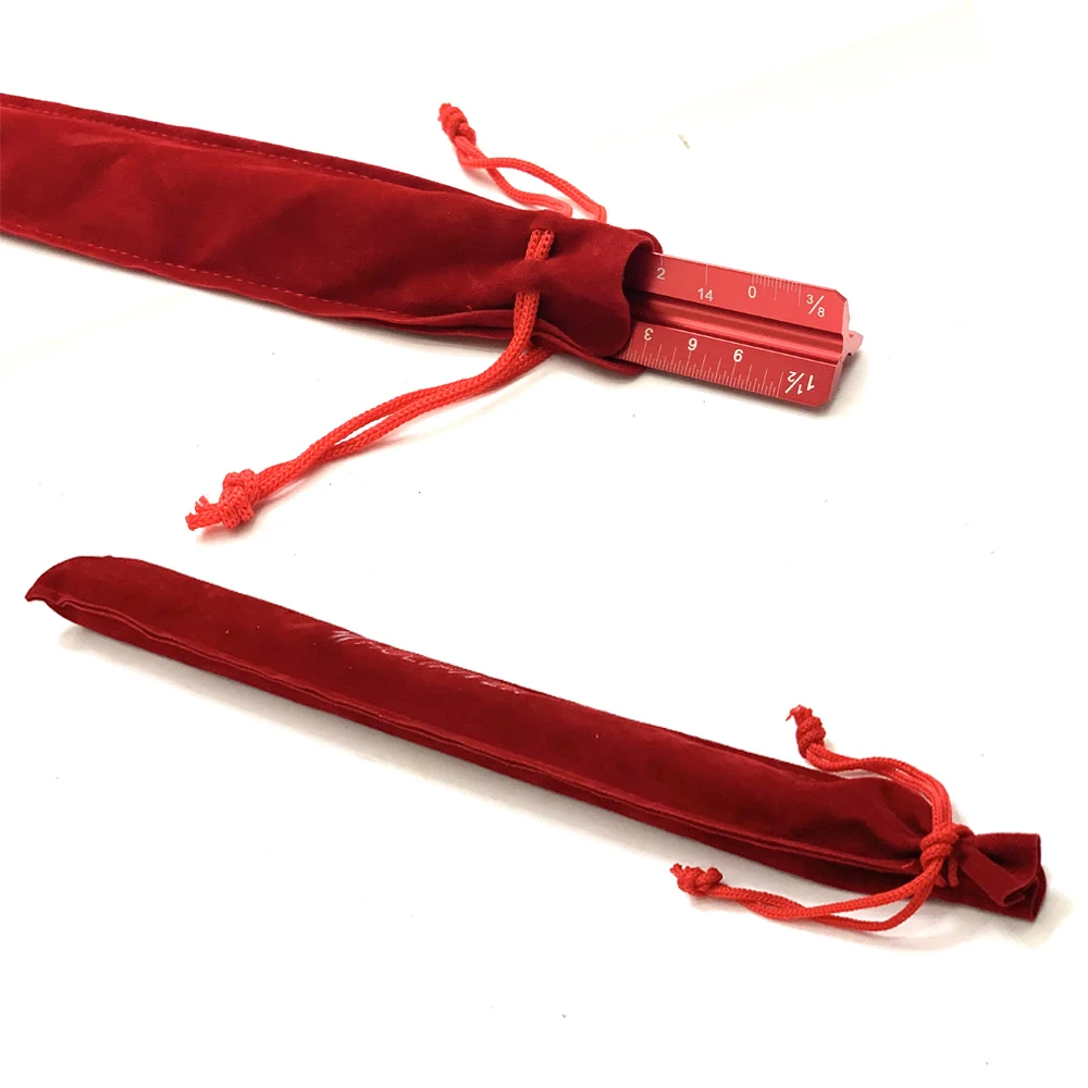 Factory Customized  6 Inch 12 Inch 3 Sided Stainless Steel Architectural Triangle Aluminum Ruler Metric Scale Triangle Rule