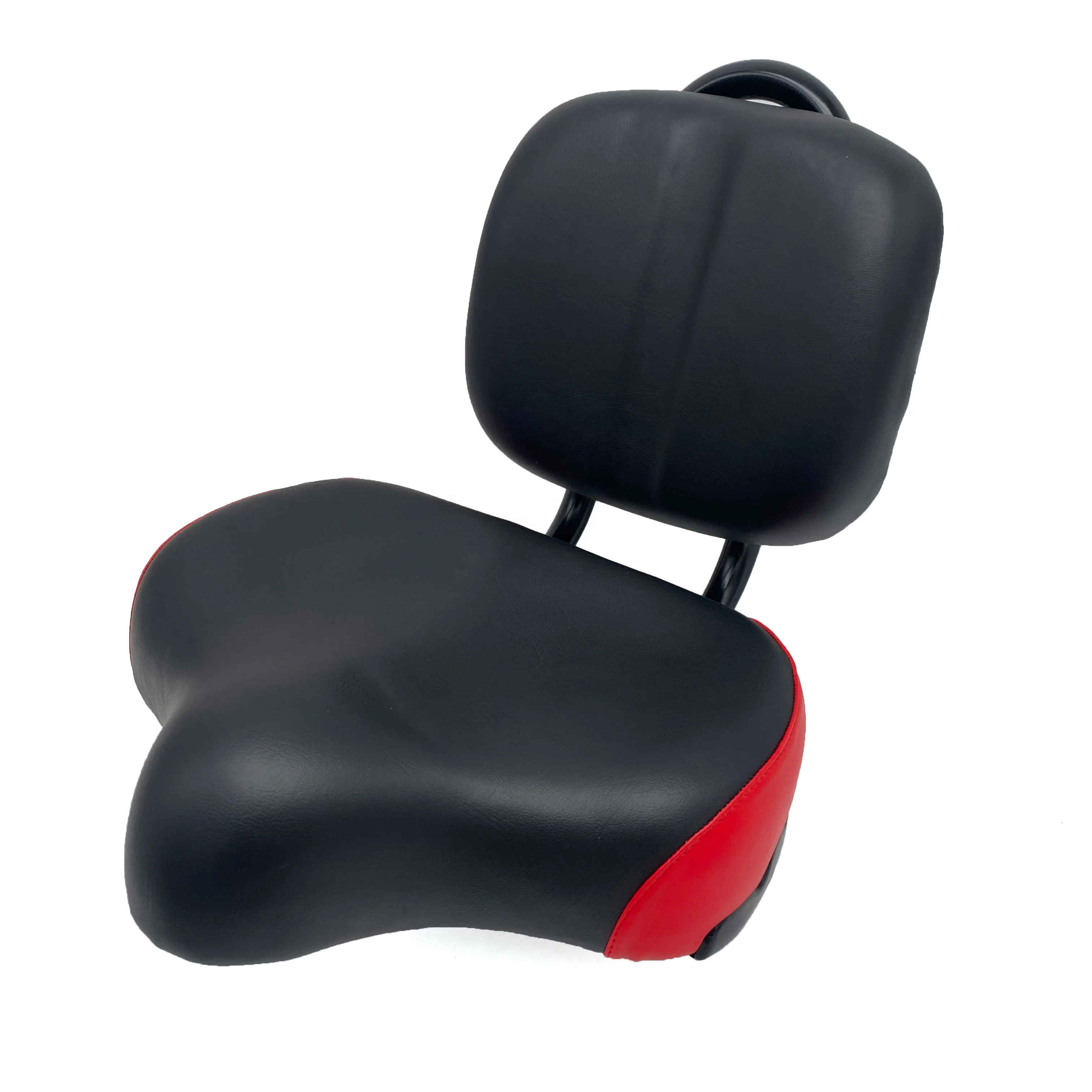 REYGEAK Bicycle Enlarged And Widened Soft Seat Cushion Bike With Backrest Large Saddle Adjustable Height