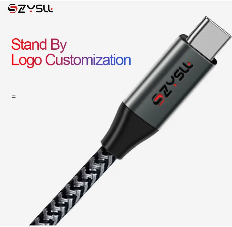 
QC3.0 10 Gbps Data 100W Pd 5A Fast Charging USB 3.1 Gen2 Type C To Type C Cable 