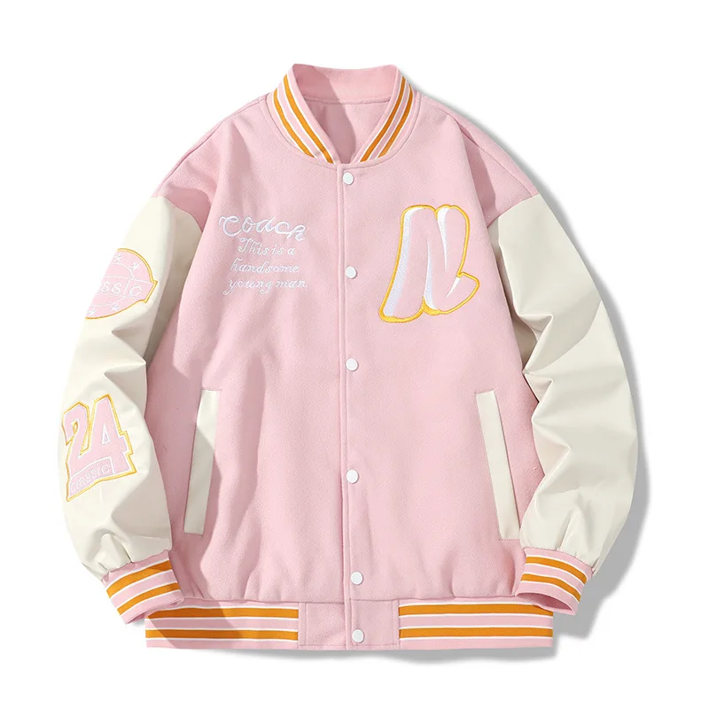 American Man plain college Baseball Jackets Custom logo high quality Varsity Baseball Jacket manufacturer