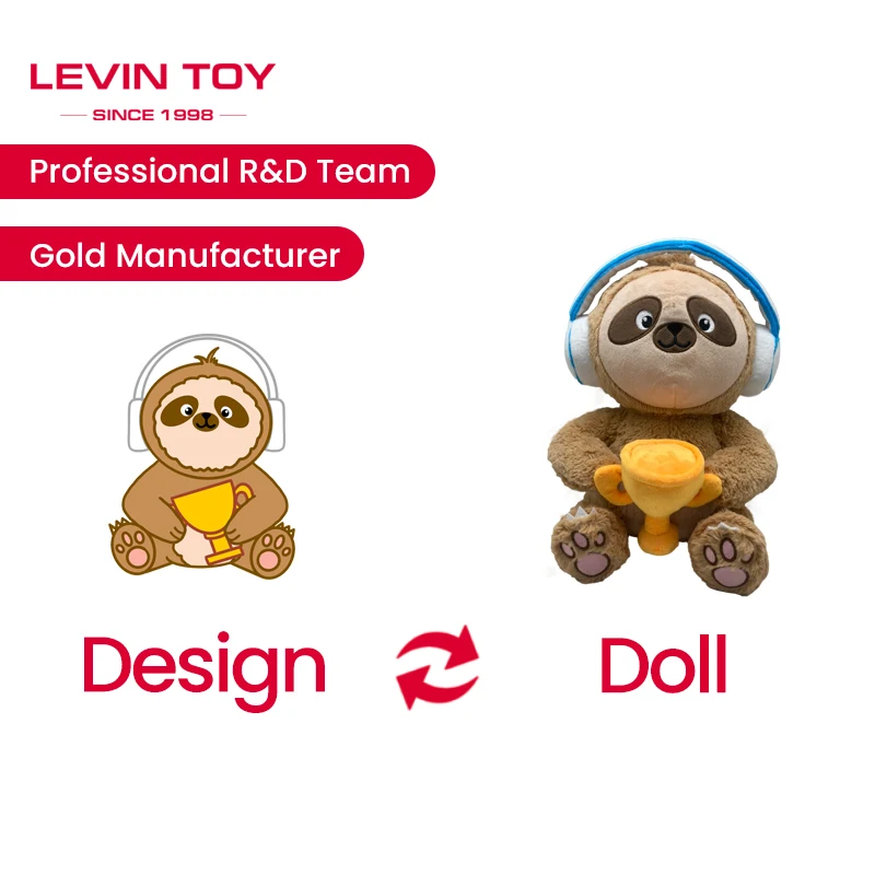 Cute Cartoon Sloth Plush Doll Mother And Child Animal Baby Toy Custom Stuffed Animal Sloth Plush Toys For Birthday Gift