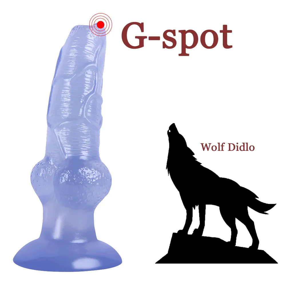 Hot Animal penis female masturbation G-spot dog wolf dildo Sex toys for women