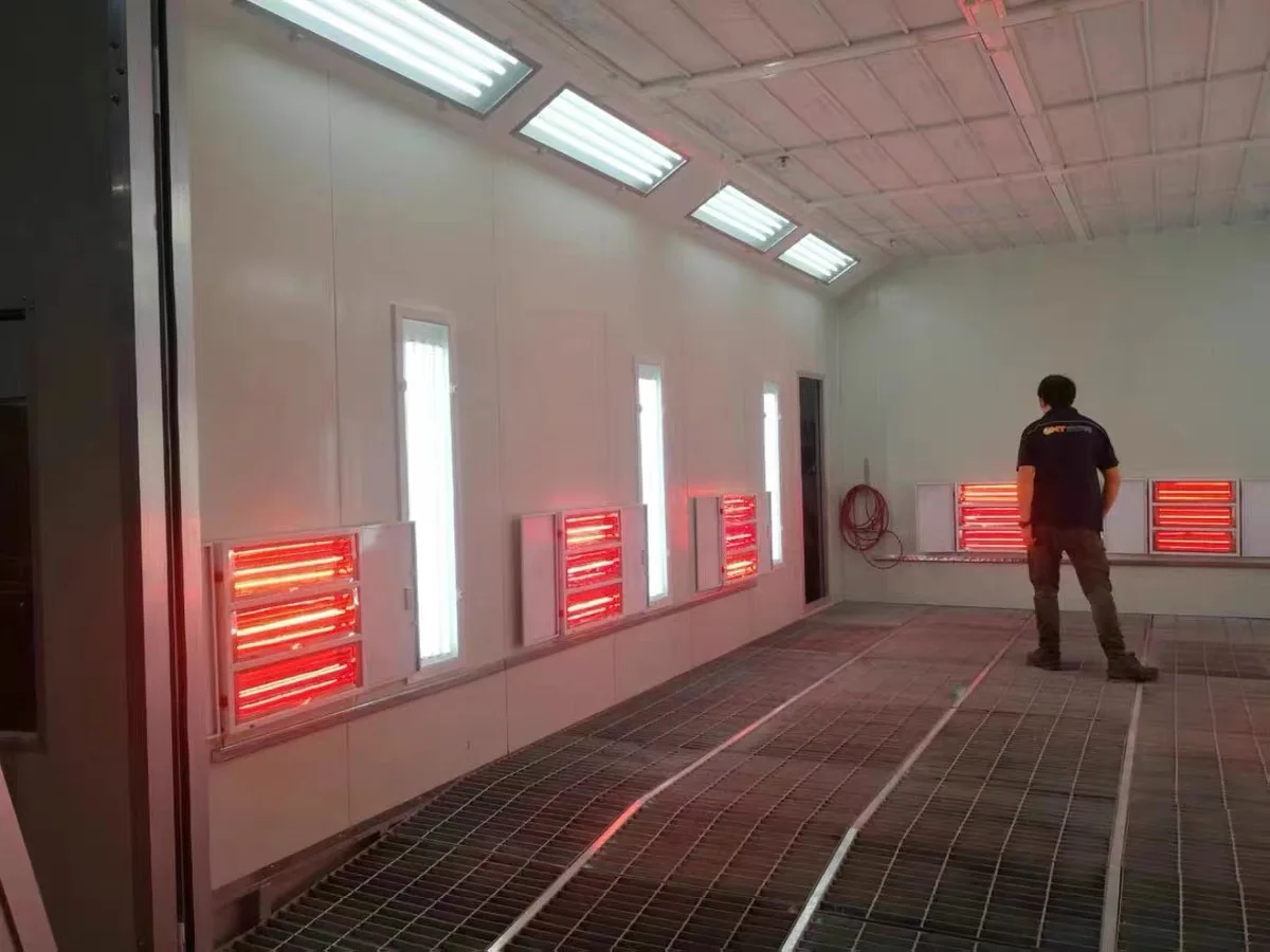 Inner size 8*4.2*2.8m Luxury Spray Booth Car paint room Electric/Diesel Heating Car paint booth Car body Spray and baking Booth