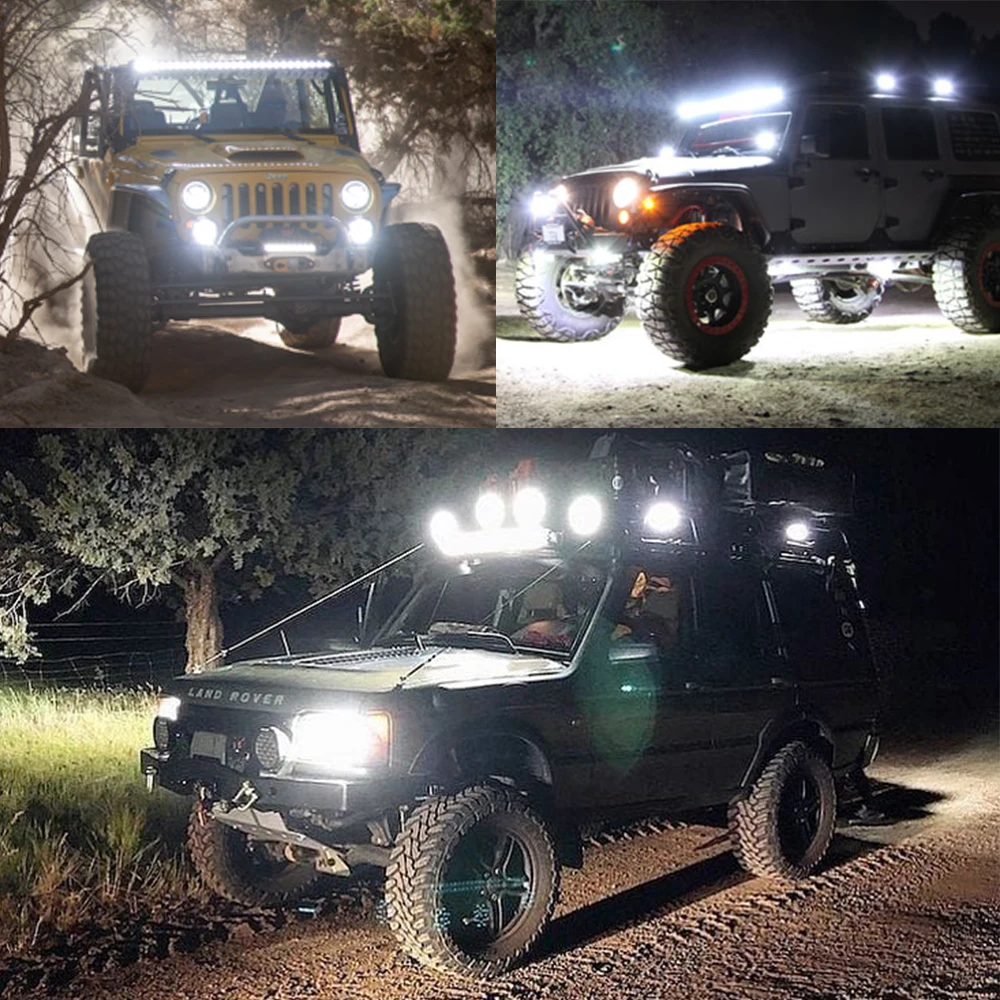 OKEEN 20W Angel Eye LED Truck Work light for ATV 4X4 Car SUV 12V-24V Driving Headlight Offroad Light Bar
