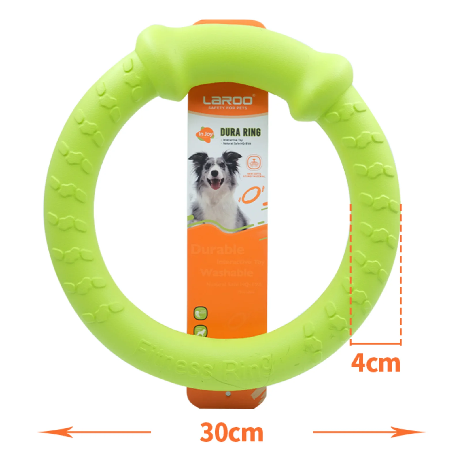 LaRoo 2024 Hot Sale Dog durable Chew Tooth Cleaning Toy EVA Dog Toy Ball Interactive large Dog Chew Rope Toy