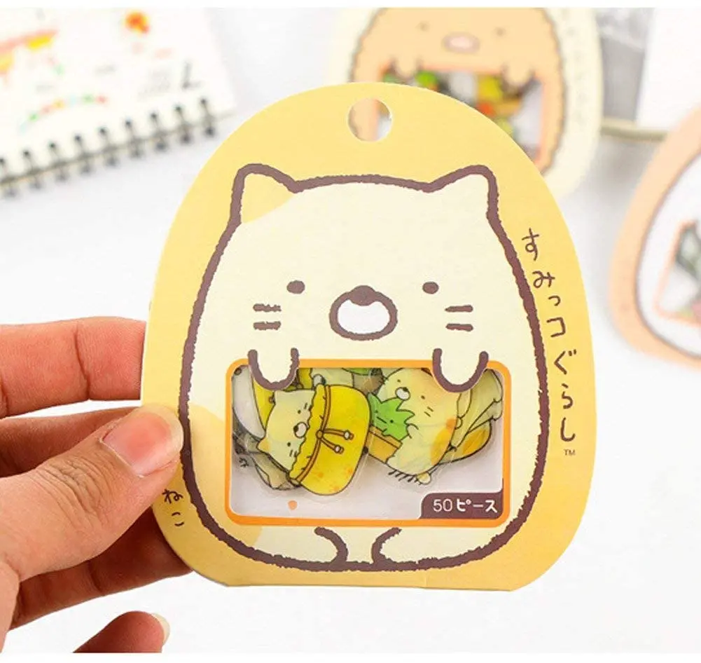 4 Pack Super Cute Cartoon Animals Transparent PVC Cute Die Cut Sticker Planner Journal Child DIY Toy School Office Supplies