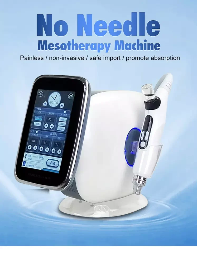 Mesotherapy Injection No Needle Painless RF+EMS Vacuum for Skin Lifting Whitening Mesoporation Meso Gun Machine
