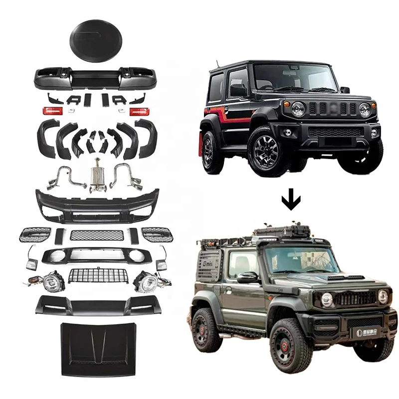 New Arrival G63 mini body kit for Jimny JB74 2018+ upgrade off road 4x4 style car bumpers auto parts car accessories