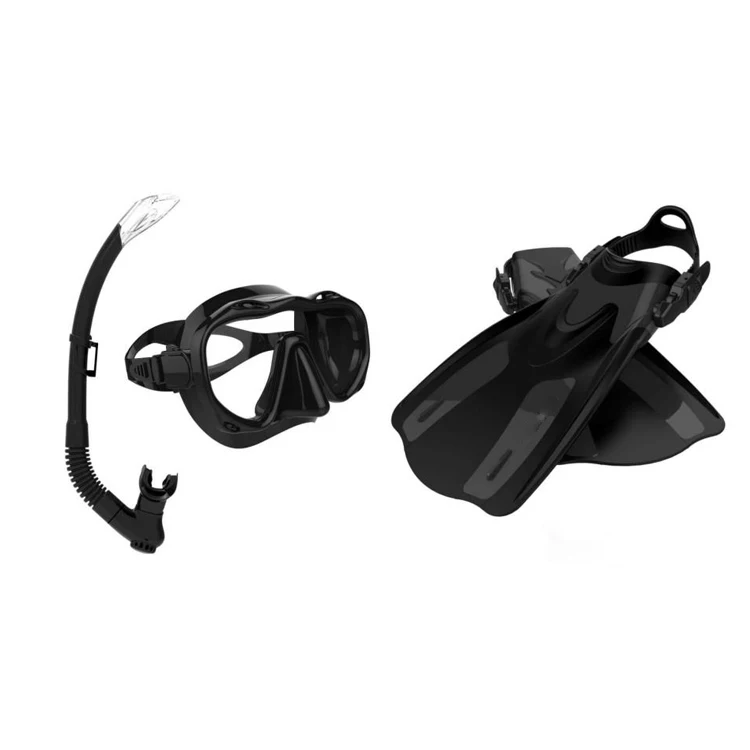 Full set friendly diving top set anti fog professional scuba diving set mask snorkel and fins
