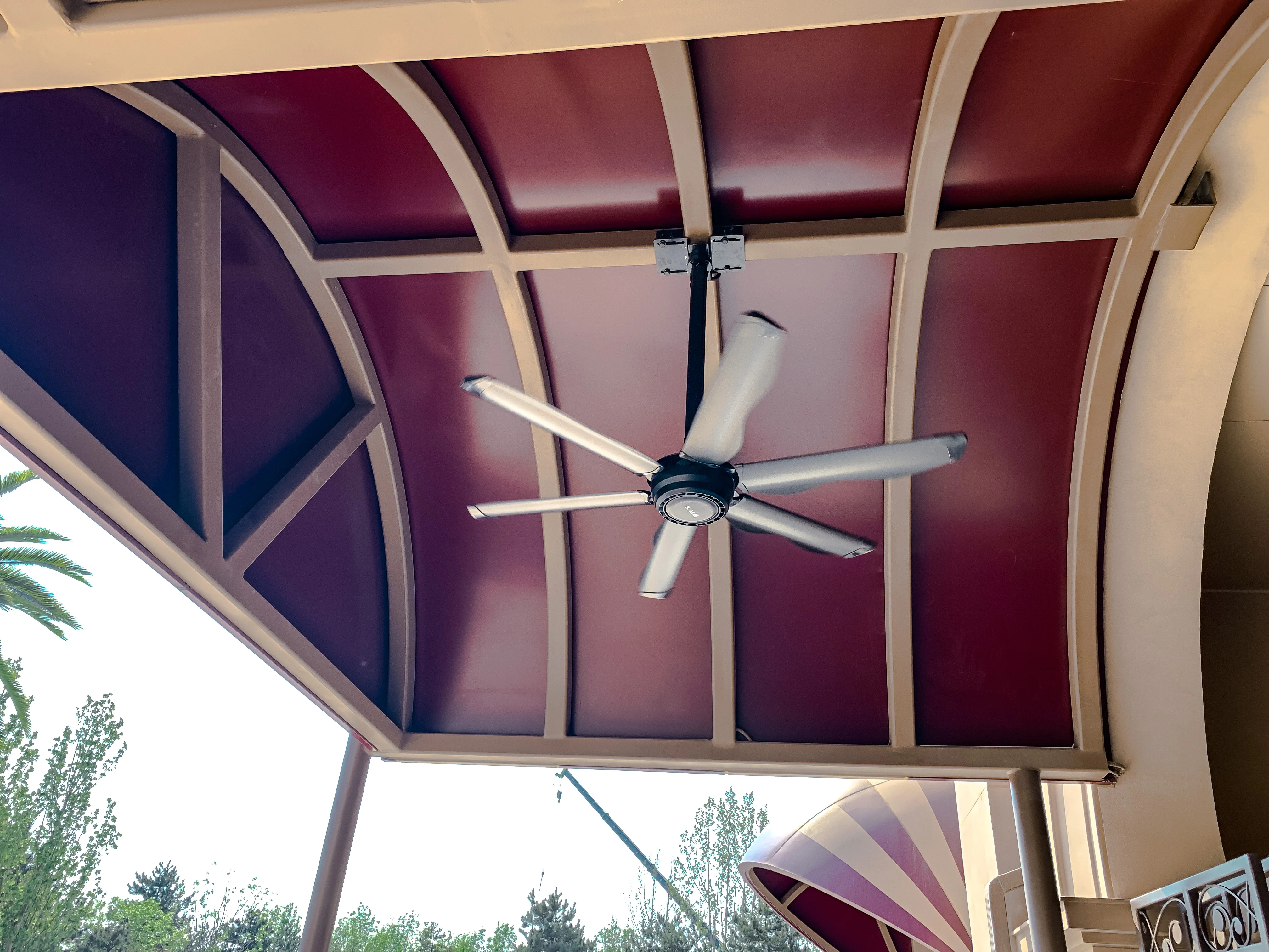 Kale Fans 10 Feet Air Cooling HVLS Ceiling Fan for Outdoor Ventilation