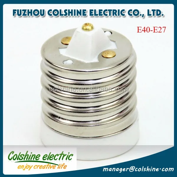 E40 to E27 Socket Converter Ceramic Mogul E40 to Standard Medium E27 Light Bulb Adapter