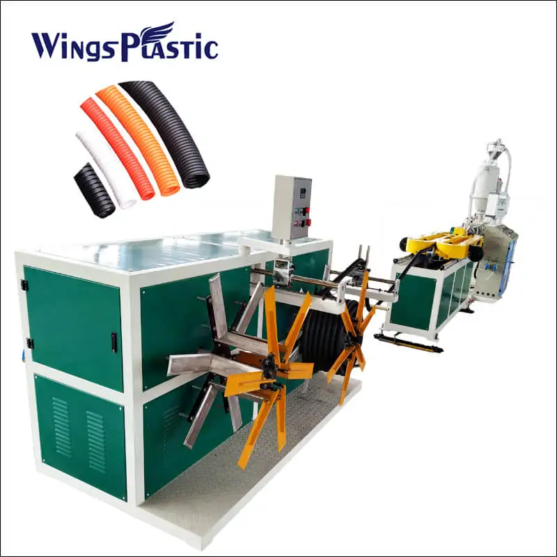 Single wall corrugated pipe machine flexible plastic tube machines