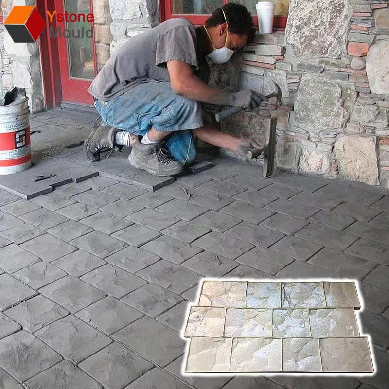 brick pattern concrete stamp mats