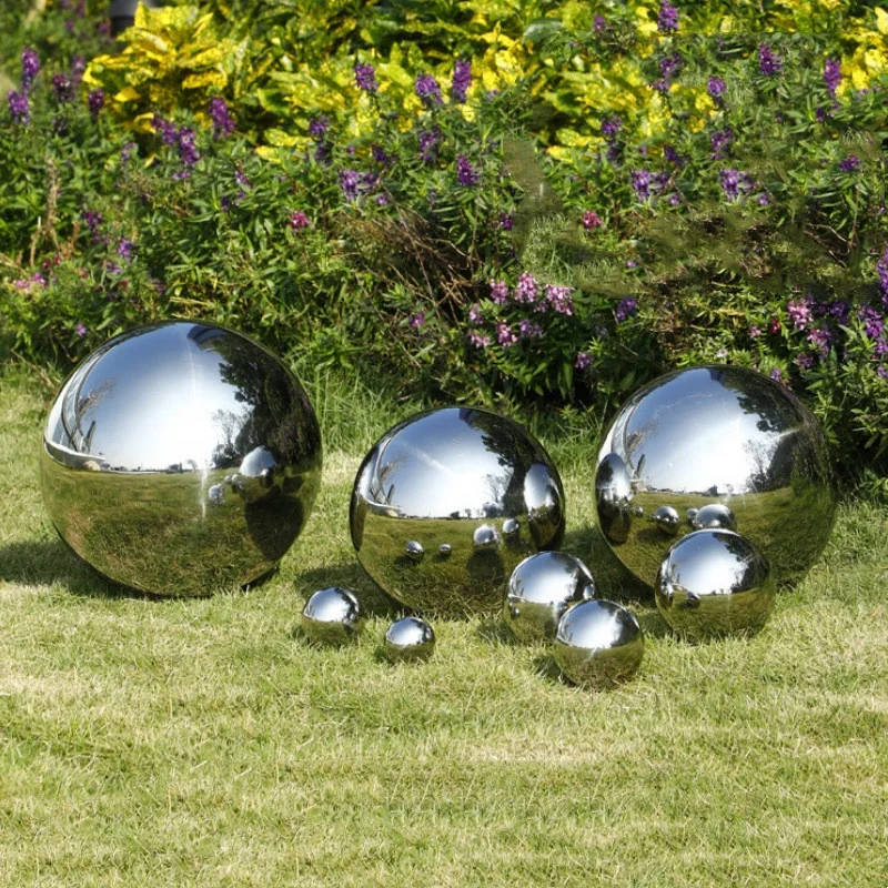 Popular Mirror Metal Balls Garden Decorative Sphere Stainless Steel Hollow Ball