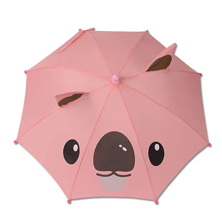 Custom paraguas 3D ears Child Umbrella J handle Animal Rabbit Cartoon Character Angel Cute Umbrella child parasol mini sombrilla