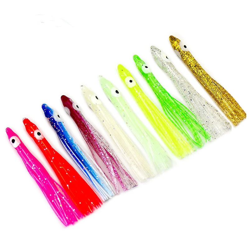 Luminous Needle-shaped Squid Skirts, Soft Octopus Baits Lure  Craft for Jigging Assist hooks Replacement octopus Rig squid