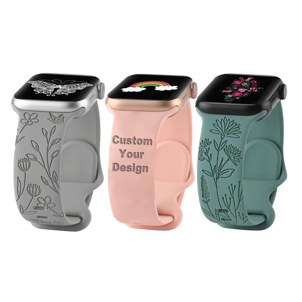 Силиконовый ремешок для часов Apple Watch Series SE 7 6 5 4 3 2 1